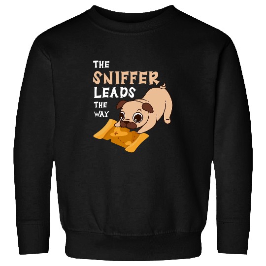 The Sniffer Leads The Way Design For Camping And Dog Lovers Sweatshirts