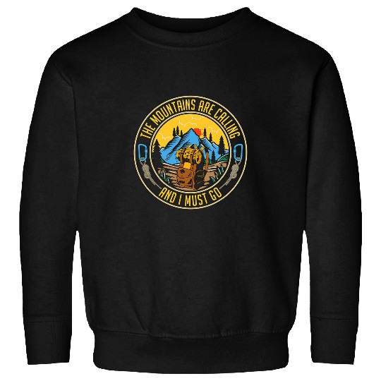 The Mountains Are Calling Loves Rock Boulder Rock Climbing Sweatshirts