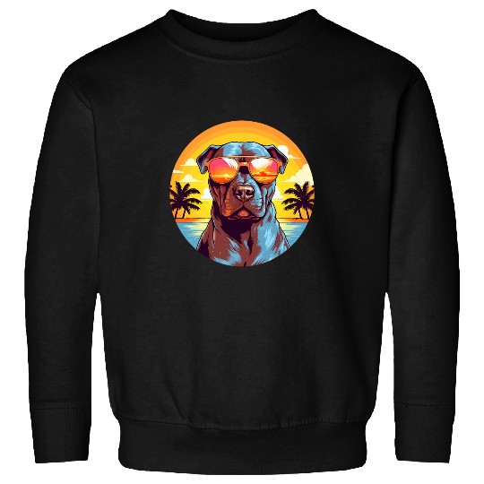 Pitbull Pittie Dog Breed Pet with Sunglasses Sweatshirts