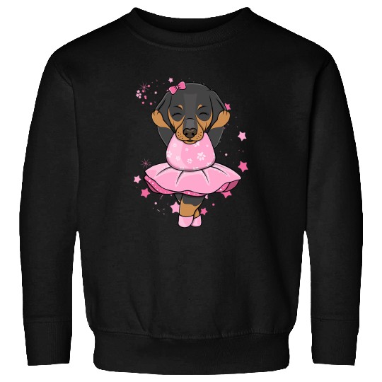 Sweet pink Ballerina Dachshund Dog Ballett in Tutu Sweatshirts