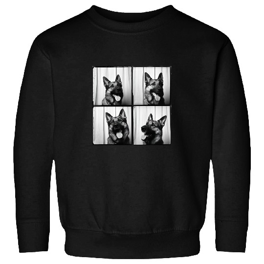German Shepherd Pet Portrait Photobooth Alsatian GSD Mom Sweatshirts