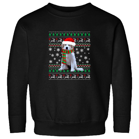 Santa Pyrenees Dog Ugly Christmas Sweater Dog Lovers Xmas Sweatshirts