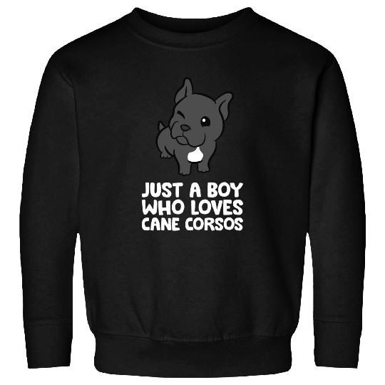 Just a Boy Who Loves Cane Corsos Italian Mastiff Sweatshirts
