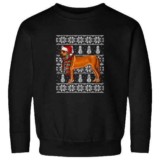Santa Hat xmass Rhodesian Ridgeback Ugly Christmas 1 Sweatshirts