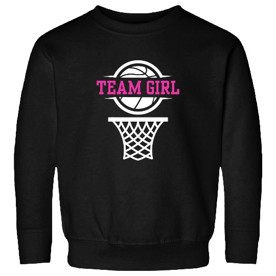 Team Girl Basketball Gender Reveal Party Pink Baby Shower Sweatshirts