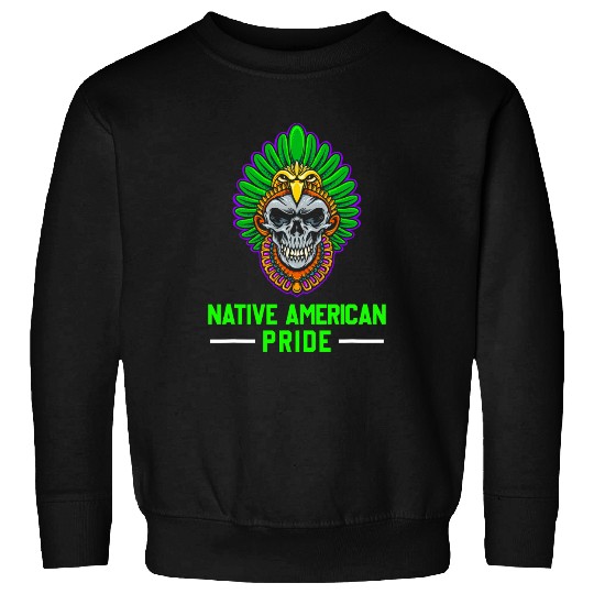 Native American Pride Skull Style Sweatshirts