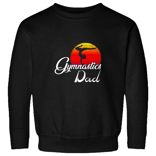 vintages Gymnastics Dad Retro Sunset Funny Sports Gift Sweatshirts
