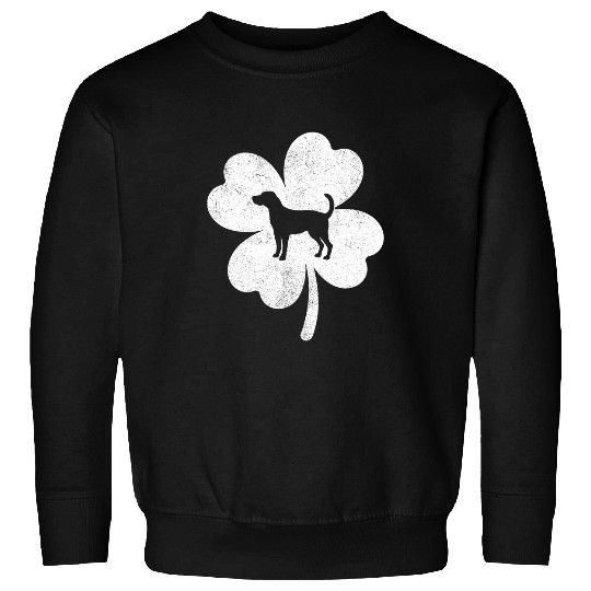 St Patricks Day English Foxhound Lucky Shamrocks Dog Sweatshirts