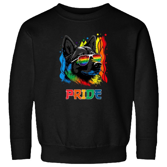 LGBT Lesbian Gay Pride Norwegian Elkhound Dog Sweatshirts