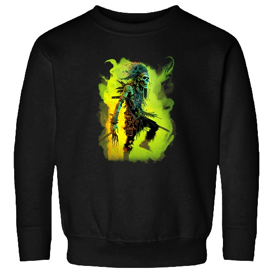 UnDeads Native American Warrior Splatter Graphic Sweatshirts