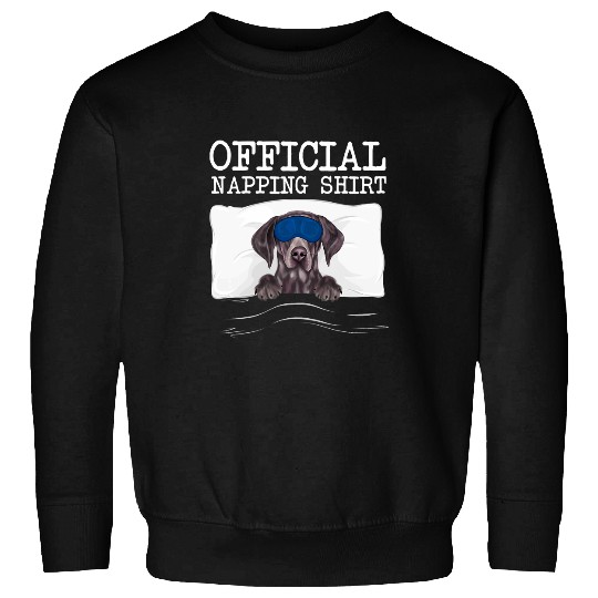 Sleeping German Shorthaired Pointer Sleep Official Napping Sweatshirts