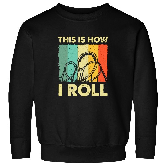 Roller Coaster Art For Men Women Amusement Roller Coaster Sweatshirts