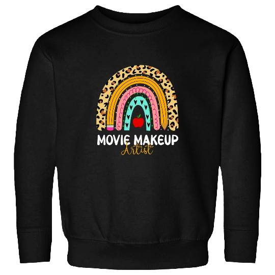 Movie Makeup Artist Rainbow News Media Production Film Sweatshirts