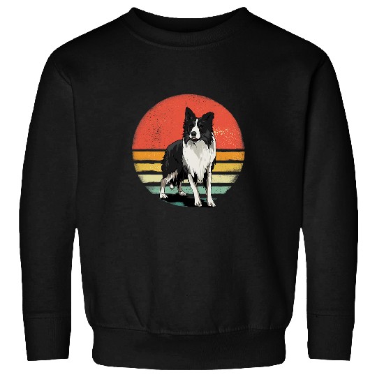 Retro vintages Border Collie Herding Dog Lover Collie Mom Dad Sweatshirts