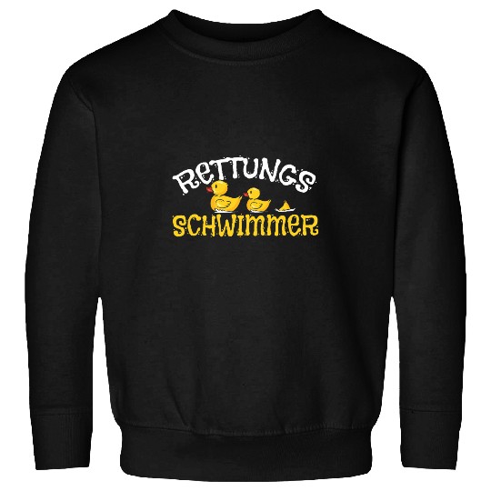 Lifeguard Ducks Swimming Lessons Funny Sweatshirts
