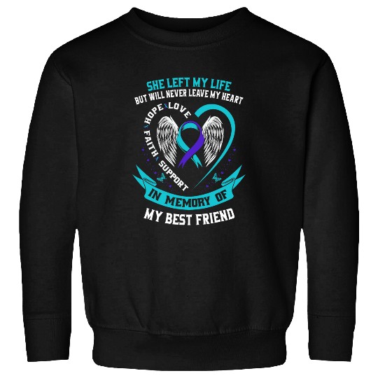 Teal Purple suicides Awareness Ribbon bests Friend Memorial Sweatshirts