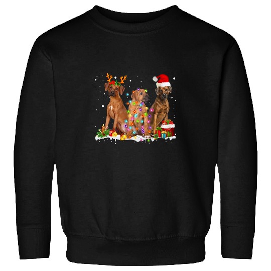 Santa Rhodesian Ridgeback Gorgeous Reindeer Christmas Pajama Sweatshirts