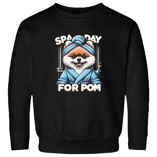 Spa Day For Pom Pomeranian Dog Funny Graphic Tees Sweatshirts