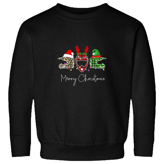 Motorcycle Helmets Merry Christmas Lights Tree Reindeer Xmas Sweatshirts