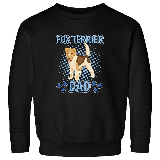 Mens Fox Terrier Dad Daddy Fathers Day Fox Terrier Sweatshirts