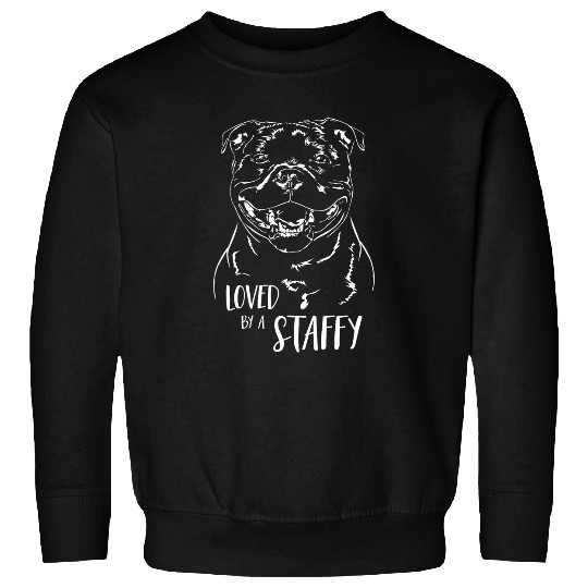 Staffordshire Bull Terrier loved by a staffy dog saying Sweatshirts