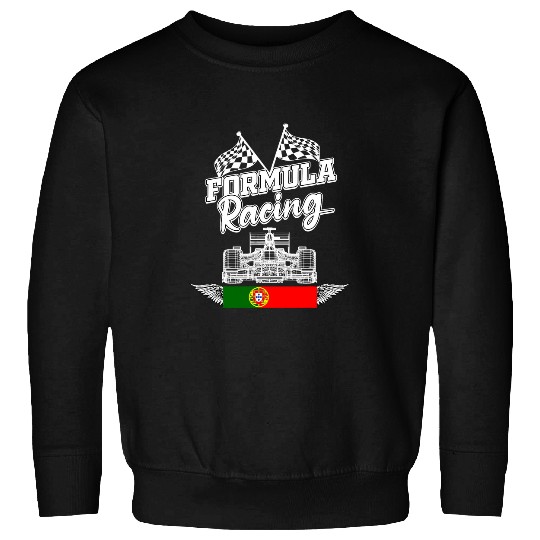 Portuguese Auto Race Portugal Flag Formula Racing Car Racer Sweatshirts