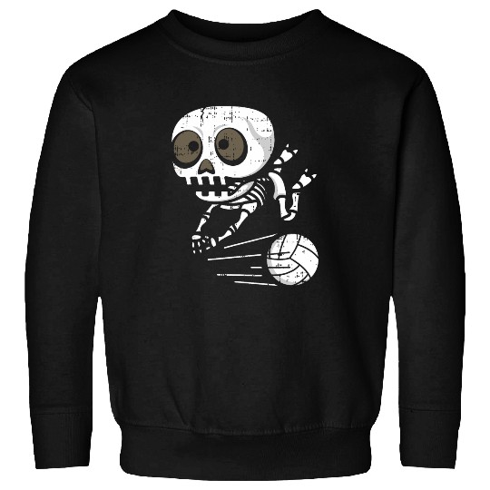 Volleyball Skeletons Halloween Costume Funny Skull Sport Sweatshirts