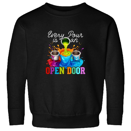 Paint Pouring Fluid Painting Artistic Painter Artist 5 Sweatshirts