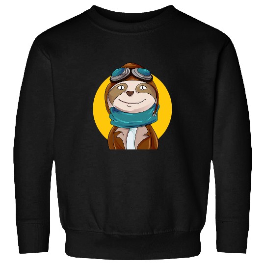Aviator Sloth Pilot Sweatshirts