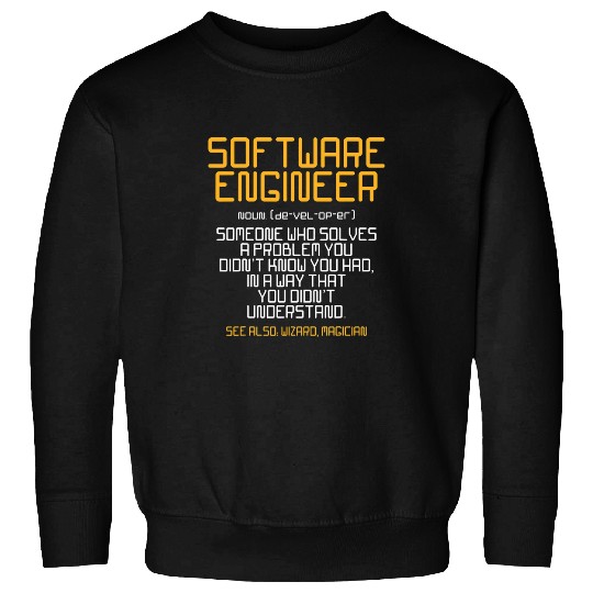 Software Engineer Developer t Funny Wizard Magician Sweatshirts