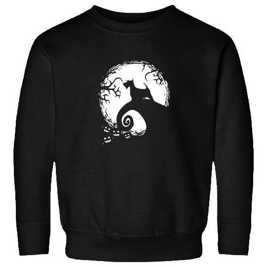 Dog Scottish Terrier Moon Halloween Sweatshirts