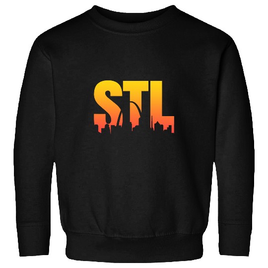 STL Skyline Art St Louis Arch Missouri Souvenir Sweatshirts