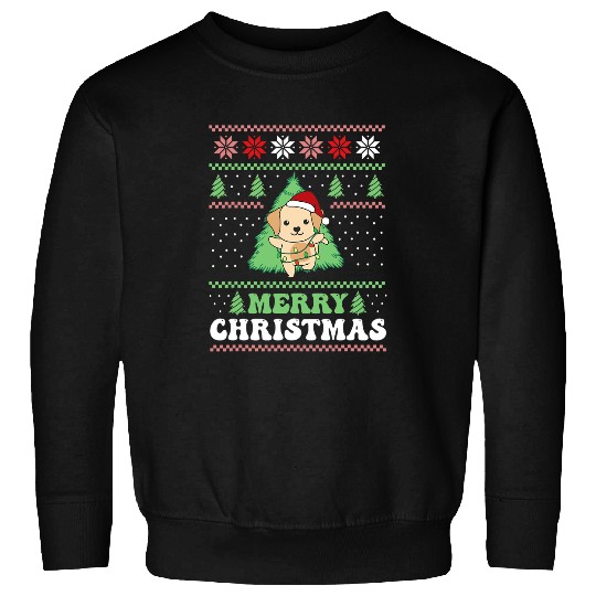 Labrador Lab Dog Merry Christmas Retro Ugly Christmas Labrador 39 Sweatshirts