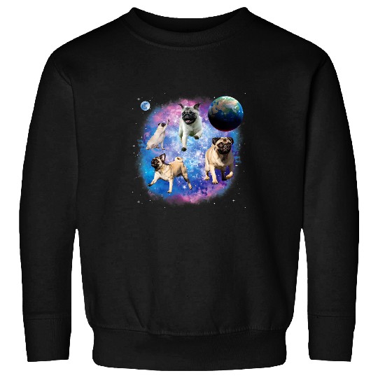 Space Pug Funny Pug Galaxy Pugs in Space Sweatshirts