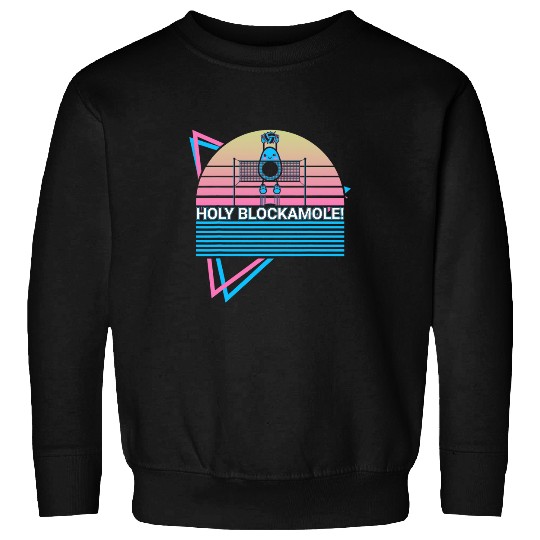 Volleyball Player Avocado Retro Holy Blockamole Sweatshirts