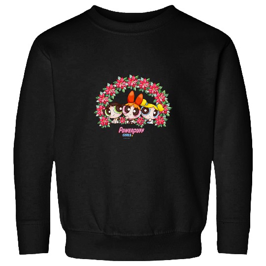 The Powerpuff Girls Christmas Poinsettia Group Portrait Sweatshirts