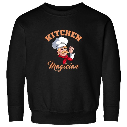 Magician Illusionist Magic Perfomer Kitchen Magician Chef Sweatshirts