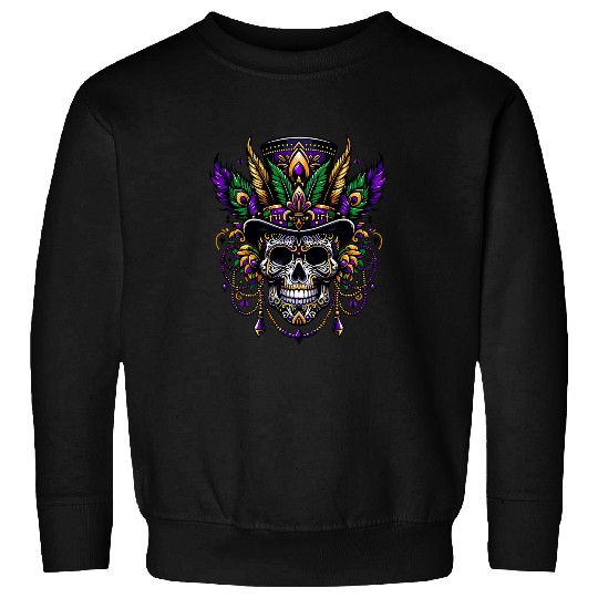 Mardi Gras Skull Top Hat New Orleans Witch Doctor Voodoo 21 Sweatshirts