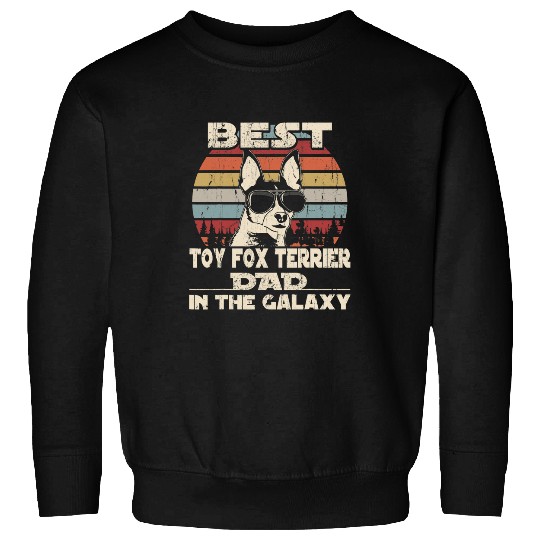 Mens bests Toy Fox Terrier Dad In The Galaxy vintages Retro Sweatshirts