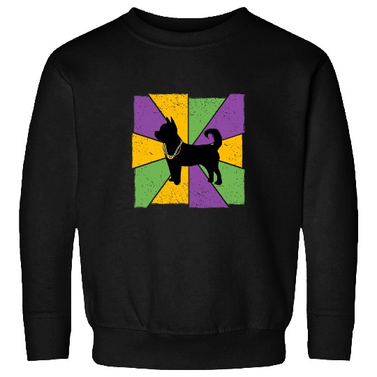 Mardi Gras Chihuahua Lover Chihuahua Dog Owner Mardi Gras Sweatshirts