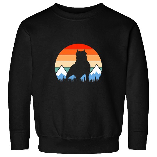 Staffordshire Bull Terrier Mountain Hiking Vintage Sweatshirts