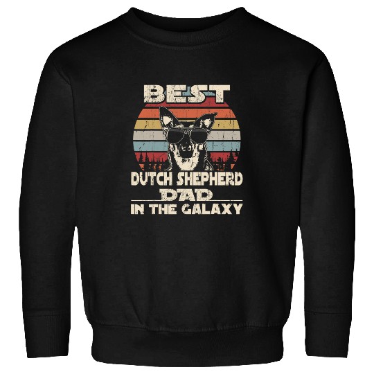 Mens bests Dutch Shepherd Dad In The Galaxy vintages Retro Sweatshirts