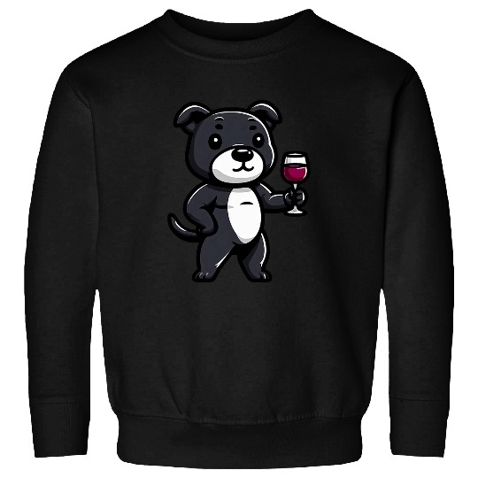 Staffordshire Bull Terrier Wines Funny Dog Beverage Sweatshirts