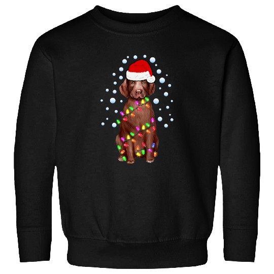 Labrador Lab Dog Lover Funny Cute Hat Christmas Lights Sweatshirts