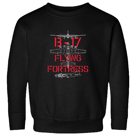 B17 flying fortress military aircraft WW2 Aviation 1 Sweatshirts