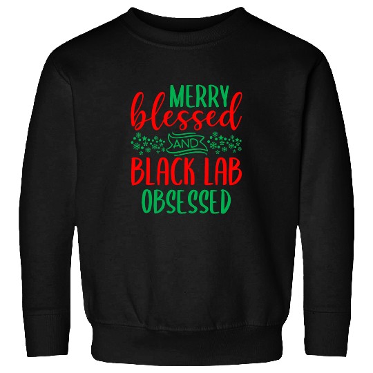 Labrador Lab Dog Black Lab Merry Christmas Labrador Retriever Sweatshirts