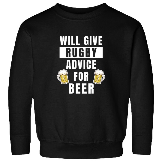 Mens Rugby Advice For Beer Sport College Coaching Funny Rugby Sweatshirts