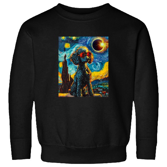 Total Solar Eclipse Poodle Dog Sweatshirts