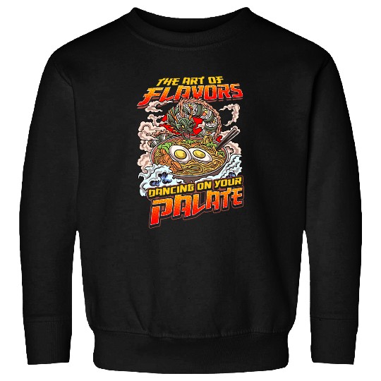 Sushi Dragon The Art of Flavors Dancing on Your Palate Pun Sweatshirts