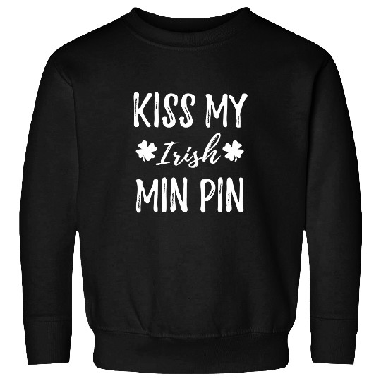 St Patricks Day Min Pin Dog Mom Miniature Pinscher 2 Sweatshirts
